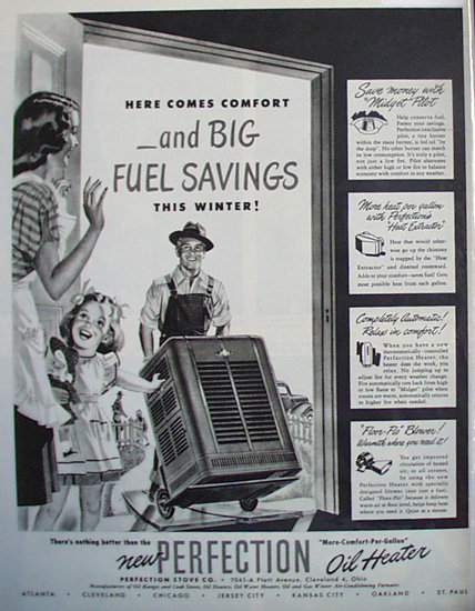 Perfection Oil Heater 1948 Ad