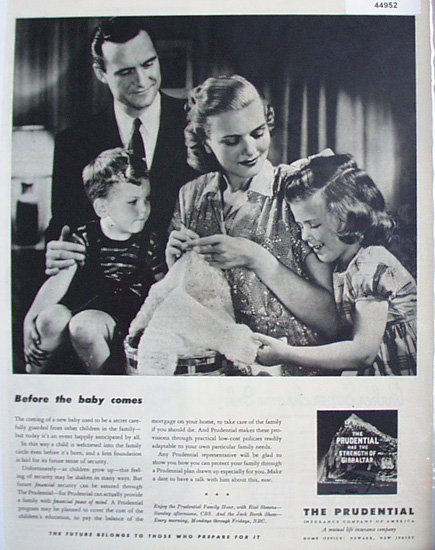 The Prudential Insurance Co. Of America 1947 Ad.