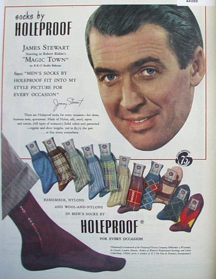 Holeproof Mens Socks 1947 Ad