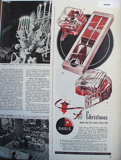 Paris Belts Suspenders And Garters 1949 Ad