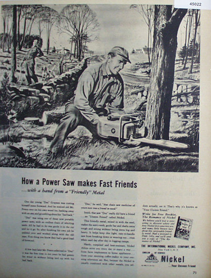 International Nickel Co. 1949 Ad