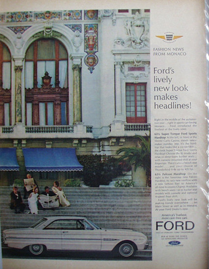 Ford Fashion News From Monaco 1963 Ad