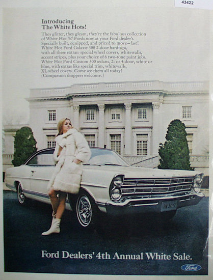Ford Dealers White Sale 1967 Ad