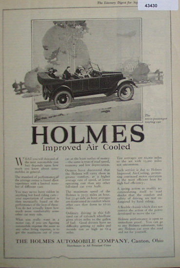 Holmes Touring Car 1920 Ad