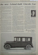 Leland Built Lincoln Car 1920 Ad