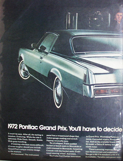 Pontiac Grand Prix 1971 Ad