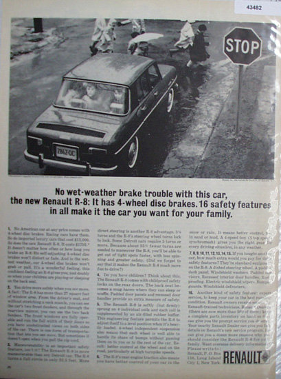 R-8 Renault Car 1963 Ad