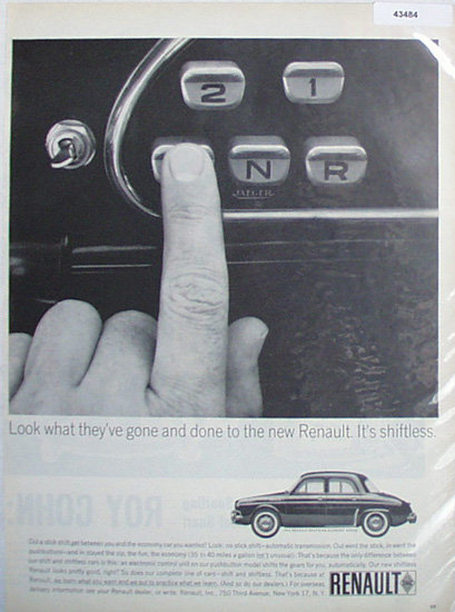 Renault Dauphine Economy Sedan 1963 Ad