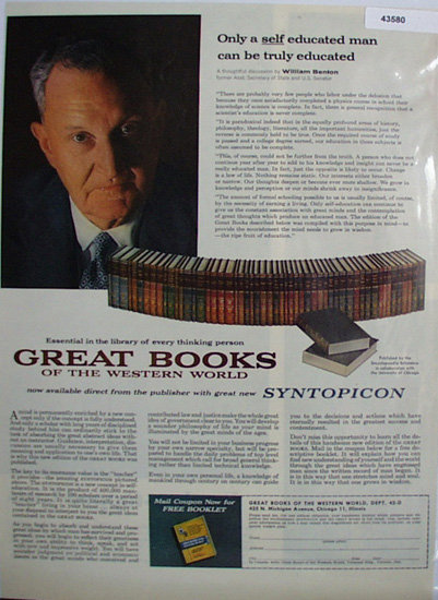 Great Books By Encyclopedia Britannica 1960 Ad