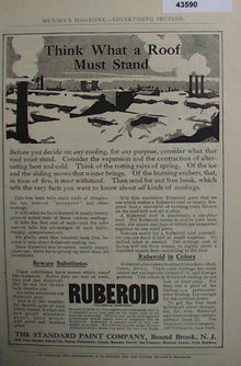 Ruberoid Roofing 1907 To 1912 Ad