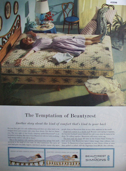 Beauty Rest By Simmons Mattress 1960 Ad