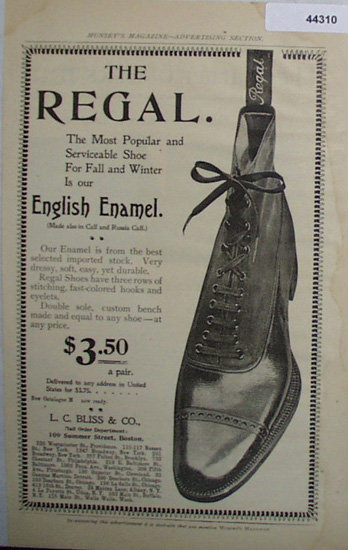Regal English Enamel Shoe 1907 To 1912 Ad