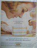 New Lux Soap With Moisturizing Cream 1962 Ad.