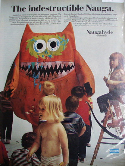 Uniroyal Naugahyde Vinyl Fabric 1967 Ad