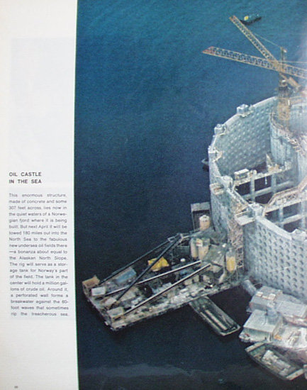 Oil Castle In The Sea 1972 Article And Picture.