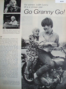 Actress Judith Lowry 1971 Article