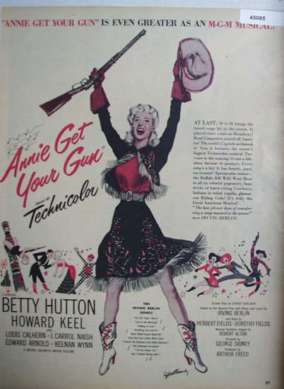 Movie Annie Get Your Gun 1950 Ad