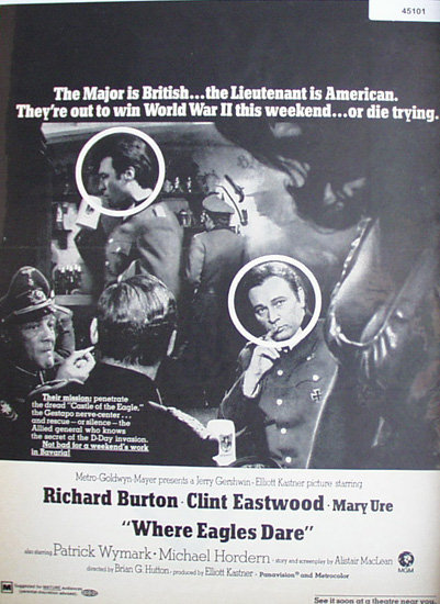 Movie Where Eagles Dare 1969 Ad.