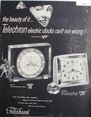 Telechron Clocks 1950 Ad.