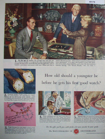 The Watchmakers Of Switzerland 1949 Ad
