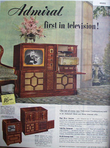 Admiral Television Combination 1949 Ad