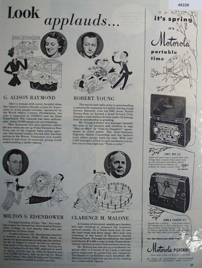 Motorola Portable Radios 1950 Ad.