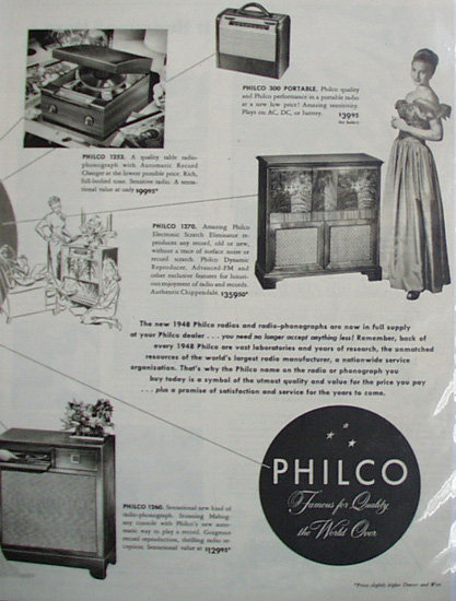 Philco Radio Time 1947 Ad.