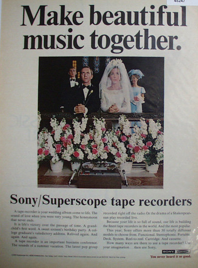 Sony Superscope Tape Recorders 1969 Ad
