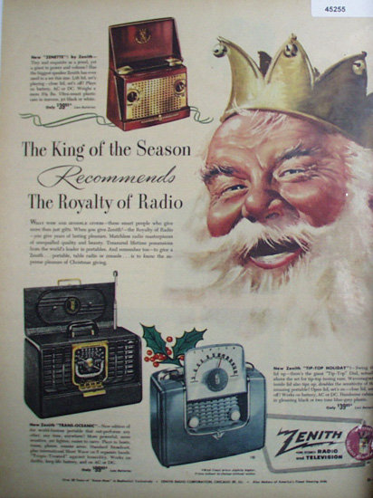 Zenith Portable Radios 1949 Ad.