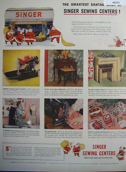 Singer Sewing Centers 1949 Ad.