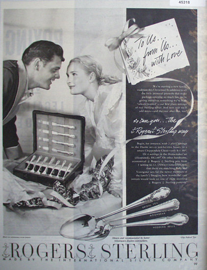Rogers Sterling Silverware 1950 Ad.