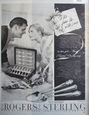 Rogers Sterling Silverware 1950 Ad.