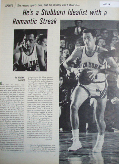 Sports Bill Bradley Basketball 1968 Article