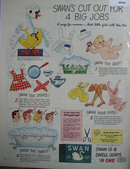 Swan 4 Soaps In One 1944 Ad