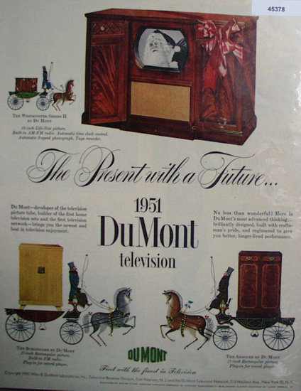 Du Mont Television 1950 Ad