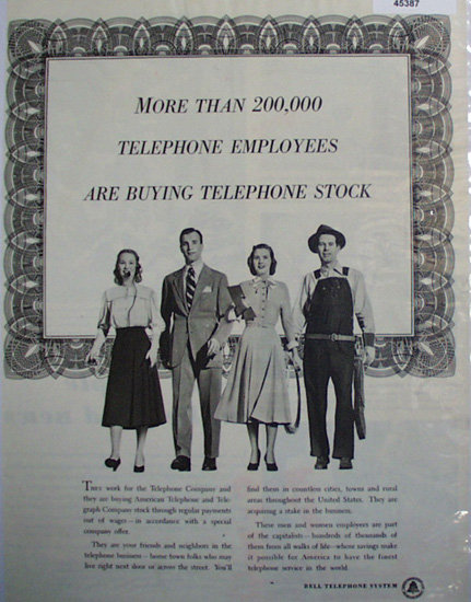 Bell Telephone System 1948 Ad.