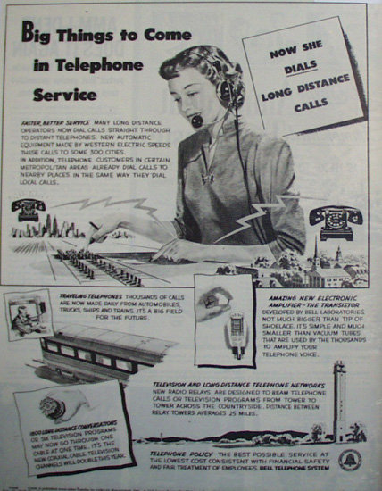 Bell Telephone System 1949 Ad