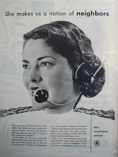 Bell Telephone System 1950 Ad.
