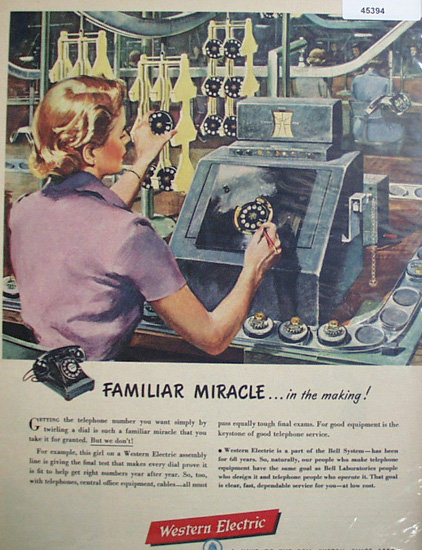 Western Electric Bell System 1950 Ad.