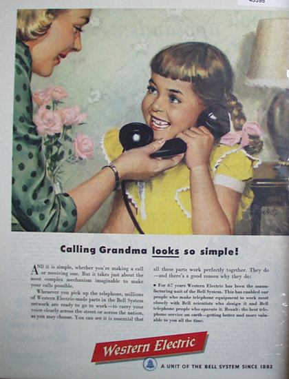 Western Electric Bell System 1949 Ad