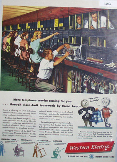 Western Electric Bell System 1947 Ad.