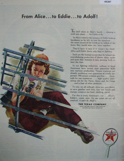 The Texas Co. Texaco 1943 Ad