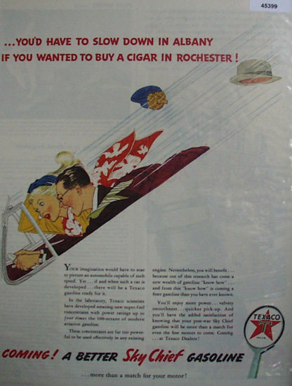 Texaco Sky Chief Gasoline 1944 Ad