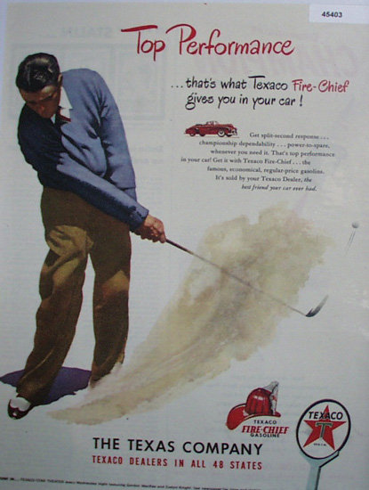 Texaco Fire Chief Gasoline 1948 Ad.