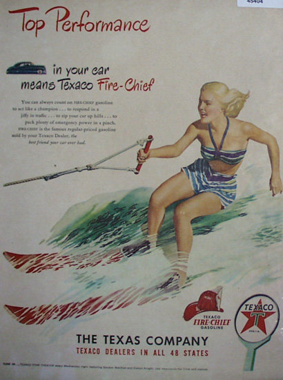 Texaco Fire Chief Gasoline 1948 Ad.