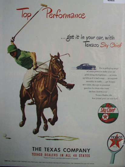 Texaco Sky Chief Gasoline 1948 Ad