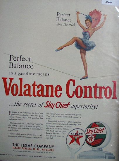 Texaco Sky Chief Gasoline 1950 Ad