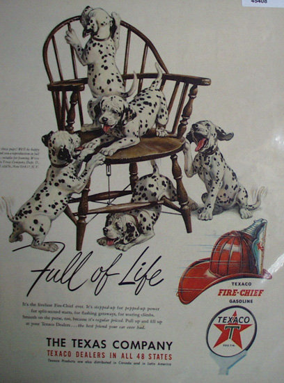 Texaco Fire Chief Gasoline 1950 Ad