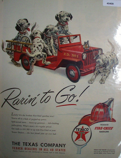 Texaco Fire Chief Gasoline 1950 Ad