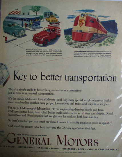 General Motors Automotive Research 1949 Ad